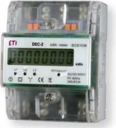 Eti-Polam Contorul de energie electrică 3 faze 63 A 3 x 3 x 230 / 400V AC + N IP20 DEC-2 (004804051) (4804051)