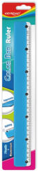Keyroad Vonalzó 30 cm, fém skálával Keyroad Colour Bar vegyes színek - bestoffice