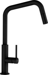 SCHOCK Baterie bucatarie inox Schock TANOS 516120S, cu cap extractibil, cartus ceramic, finisaj negru