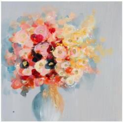 Mendola Tablou floral multicolor pictat manual BLOOM 218-AOPE7921 Mendola, dimensiunea 40x40cm