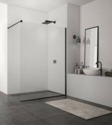 SanSwiss Cabina dus SanSwiss WALK-IN EASY STRP4P 140x200cm, profil negru, sticla securizata transparenta 8mm