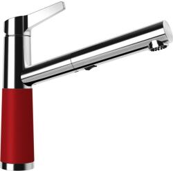 SCHOCK Baterie bucatarie granit cu dus extractibil Schock SC-510 Cristadur Rouge, cartus ceramic