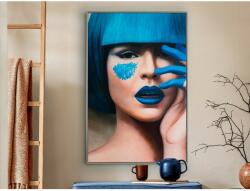 Schuller Tablou modern BLUE 226172 Schuller, 80x120, panză imprimată cu profil de femeie in albastru