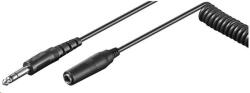 PremiumCord Hosszabbító kábel audio Jack 6, 3mm M/F spirál 1m - 5m (kjack6mf5)