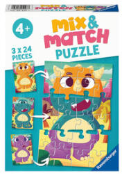 Ravensburger Puzzle 3x24 db - Kedves dínók (5197)