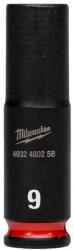 Milwaukee 9 mm 1/4" impact socket deep - 1 pc (4932480258) - bricolaj-mag Set capete bit, chei tubulare