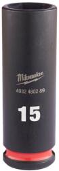 Milwaukee 15 mm 3/8" impact socket deep - 1 pc (4932480289) - bricolaj-mag