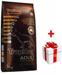 TropiDog Super Premium Adult Medium & Large Breed Bárány és Rizs 15kg + MEGLEPETÉS A KUTYÁDNAK