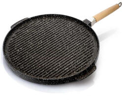 OMAC kétoldalas grill lap levehető nyéllel 36cm (645)
