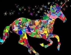 Twoje Hobby Pictură după numere - Unicorn Curcubeu 40x50cm (501504)