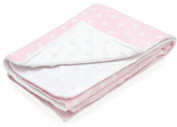 Scamp Minky kétoldalú takaró 75*100 cm - Pink Stars - babastar
