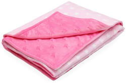 Scamp Minky kétoldalú takaró 75*100 cm - Pink Rosa Stars