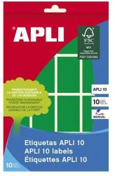 APLI Etikett, 25x40 mm, kézzel írható, színes, kerekített sarkú, APLI, zöld, 128 etikett/csomag (02757) - tonerpiac
