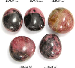Palm Stone Rodonit Mineral Natural - 41-44 x 32-41 x 23-27 mm - ( XL ) - 1 Buc