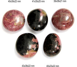 Palm Stone Rodonit Mineral Natural - 39-43 x 23-39 x 21-25 mm - ( XL ) - 1 Buc