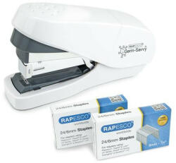 Rapesco Tűzőgép, 24/6, 35 lap, könnyített tűzés, antibakteriális, RAPESCO "ECO Less Effort", fehér (1689) - iroszer24