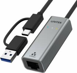 Unitek Placă de rețea Unitek USB-A/C la RJ45 2, 5 G Ethernet (U1313C) (U1313C)