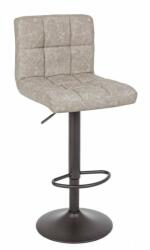 Bizzotto Set 2 scaune bar otel piele ecologica gri Greyson 42x51x113 cm (0733298)