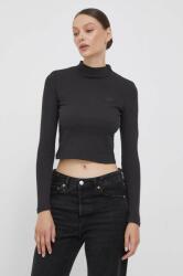 Pepe Jeans hosszú ujjú női, félgarbó nyakú, fekete - fekete XL - answear - 10 990 Ft