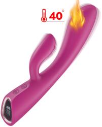 STD Vibrator Iepuras Ruffy Heating&Vibrations Silicon USB Rosu Vibrator