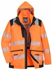 Portwest PW367 Portwest Hi-Vis kapucnis munkavédelmi kabát Narancs/Fekete XL (PW367OBRXL)