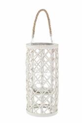 Bizzotto Set 2 felinare bambus alb Silves 18x40 cm (0141140)