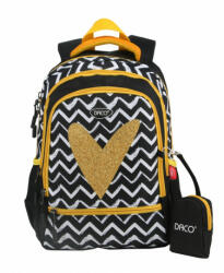 DACO Ghiozdan scoala Daco GH336, 38 cm, Gold heart (GH336)