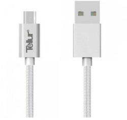 Tellur Data cable, USB to Micro USB, Nylon Braided, 1m silver (T-MLX38482) - vexio