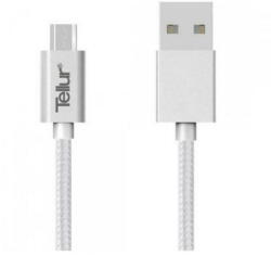 Tellur Data cable, USB to Micro USB, Nylon Braided, 1m silver (T-MLX38482)