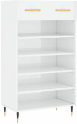 vidaXL magasfényű fehér szerelt fa cipőszekrény 60 x 35 x 105 cm 829590