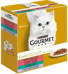 Gourmet macskakonzervek zöldekkel. Multipack 8 x 85 g