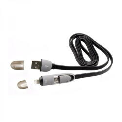SBOX USB->Micro USB+IPH. 5 M/M 1M black 2IN1B (T-MLX35534) - pcone