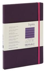 Fedrigoni Тетрадка Ispira, A5, широки редове, шита, твърда корица, 96 листа, лилава (19714803)