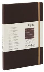 Fedrigoni Тетрадка Ispira, A5, широки редове, шита, твърда корица, 96 листа, кафява (19714801)