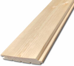 Timber Line Lambriu lemn din rasinoase dimensiuni 12.5x96 mm lungime 4 m calitate AB grosime 12.5 mm culoare brad/pin natur