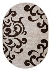 Delta Carpet Covor Oval, 60 x 110 cm, Bej / Maro, Cappuccino Model Ramuri (16028-118-0611-O)