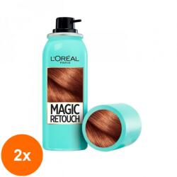 L'Oréal Set 2 x Spray Instant L'Oreal Paris Magic Retouch pentru Camuflarea Radacinilor Crescute, 6 Roscat, 75 ml