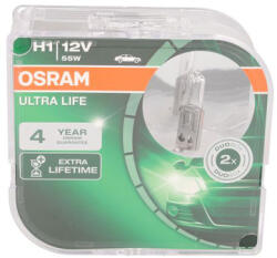 OSRAM Крушка OSRAM H1, 12V, 55W, 3200K, 1550lm, 2 броя