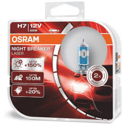 OSRAM Крушка OSRAM H7, 12V, 55W, 3200K, 1500lm, 2 броя