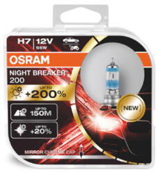 OSRAM Крушка OSRAM H7, 12V, 55W, 3700К, 1500lm, 2 броя