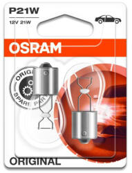 OSRAM Крушка OSRAM P21W, 12V, 21W, 460lm, 2 броя