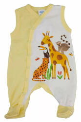 Ujjatlan baba rugdalózó Szafari mintával (68) - sárga - babastar