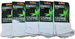 Szuntex zokni SZUNTEX bambusz gumi nélküli zokni fehér színben 5 PÁR 37-38 47311