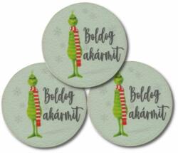  Nyomtatott fa tábla - Grincs "Boldog akármit" 3db/cs - kosarbolt