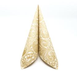 Mank papírszalvéta 3 rétegű 33x33 cm 100 lap/csomag Jordan arany