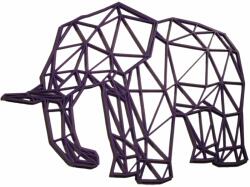 Printcoolcolor Tablou fara rama, cu elefant, Mov (C4-Elefant-Mov)