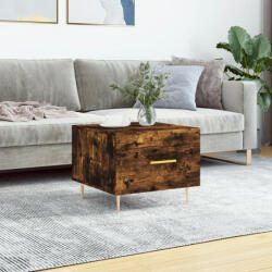 vidaXL füstös tölgy színű szerelt fa dohányzóasztal 50 x 50 x 40 cm (829374) - balena