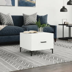 vidaXL fehér szerelt fa dohányzóasztal 50 x 50 x 40 cm (829396) - balena