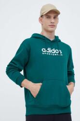 Adidas felső zöld, férfi, nyomott mintás, kapucnis - zöld M - answear - 24 990 Ft
