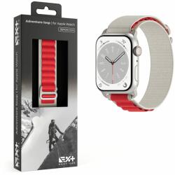 NEXT ONE Apple Watch 4/5/6/7/8/9/SE (38/40/41mm) Next One Adventure Loop óraszíj fehér/piros